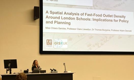 Congratulations to Chiara Gericke, PhD student in the Department of Behavioural Science & Health, for being named a runner-up for the GoFundGeo Award at this year’s GISRUK Conference.
